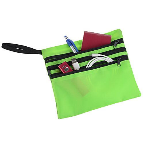 Additional Image 1 - a green bag with pens and a pen in it