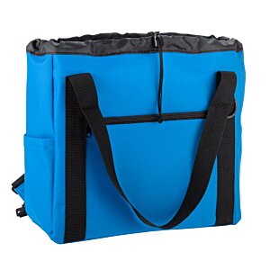 Additional Image 1 - a blue cooler bag with black straps