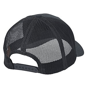 Additional Image 1 - a black hat with a mesh back