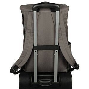 Additional Image 4 - back of a backpack with a roll of luggage