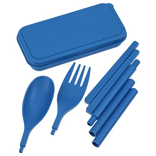 Additional Image 3 - a blue plastic utensils