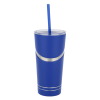 View Image 2 of 5 of Incline Vacuum Tumbler with Straw - 17 oz.