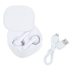 a white earbuds in a case