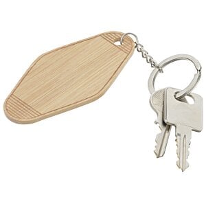 Additional Image 1 - a key chain with a wooden tag