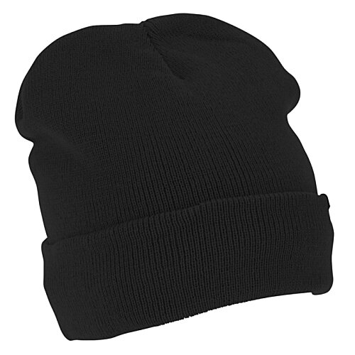 Additional Image 3 - a black beanie on a white background