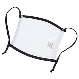 Additional Image 1 - a white face mask with black straps