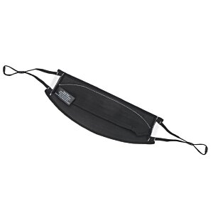 Additional Image 1 - a black face mask with silver handles