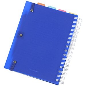 Additional Image 4 - a blue notebook with a spiral bound