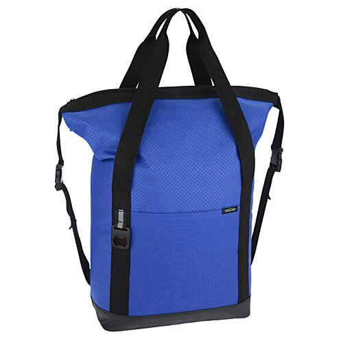 Additional Image 3 - a blue cooler bag with black straps