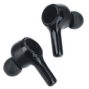 Additional Image 4 - a pair of black earbuds