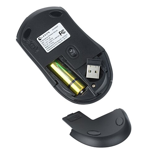 Additional Image 2 - a black computer mouse with a white screen