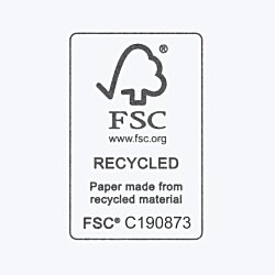 a white recycle sign with a tree and text