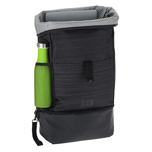 Additional Image 4 - a black and grey bag with a green object in it