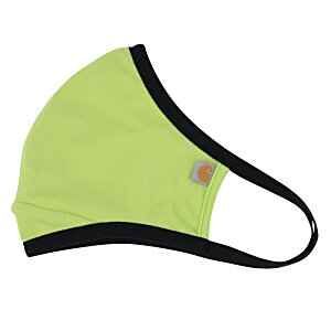 Additional Image 3 - a green face mask with black trim