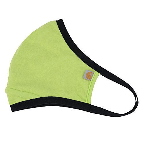 Additional Image 3 - a green face mask with black trim