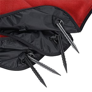 Additional Image 4 - a close up of a red and black blanket