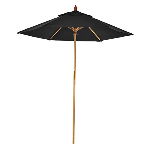 Additional Image 3 - a blue umbrella with a yellow pole