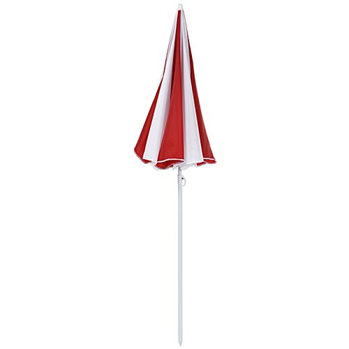 Additional Image 3 - a red and white striped umbrella