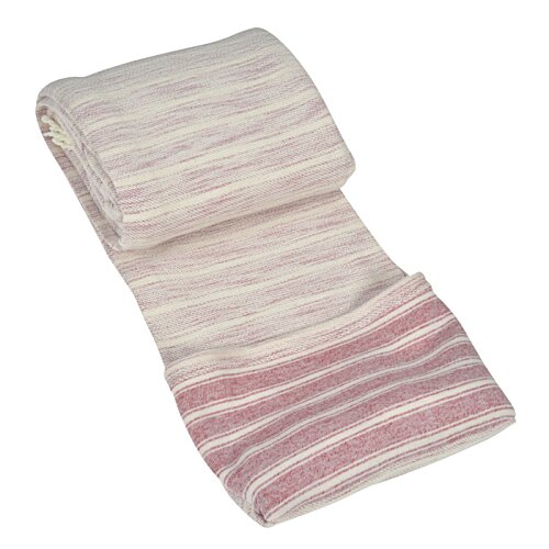 Additional Image 4 - a folded pink and white striped blanket