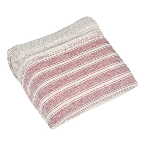 Additional Image 5 - a pink and white striped blanket