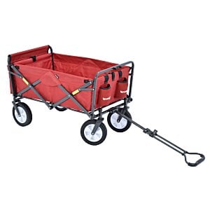 Additional Image 1 - a red wagon with wheels