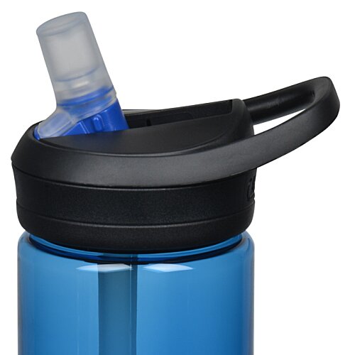 Additional Image 2 - a clear water bottle with a black lid