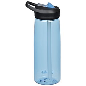 Additional Image 1 - a blue water bottle with a black lid