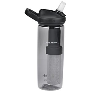 Additional Image 2 - a plastic water bottle with a black lid