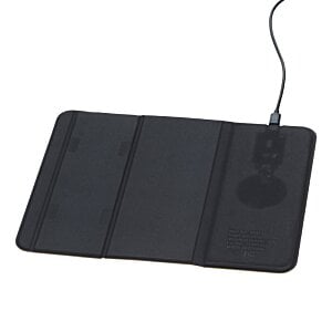 Additional Image 3 - a black mouse pad with a wire
