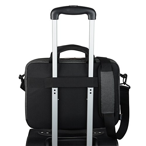 Additional Image 3 - a black suitcase with silver handles