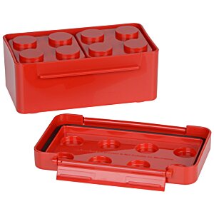 Additional Image 2 - a red plastic container with a lid
