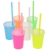 View Image 2 of 2 of Nite Glow Stadium Cup with Straw - 11 oz. - 24 hr