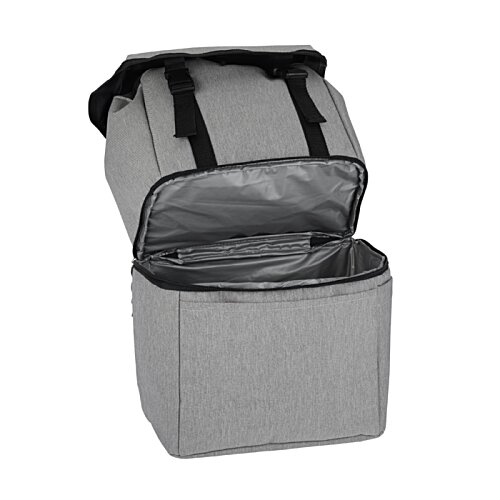 Additional Image 3 - a grey cooler bag with black straps