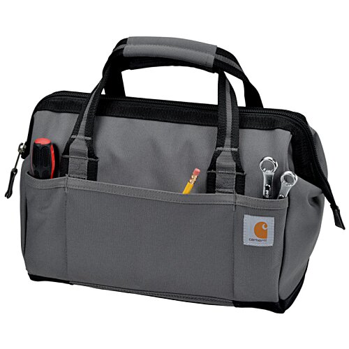 Additional Image 1 - a grey tool bag with black handles