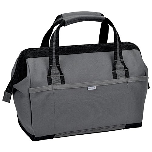 Additional Image 2 - a grey bag with black handles