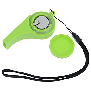 Additional Image 3 - a green whistle with a black cord