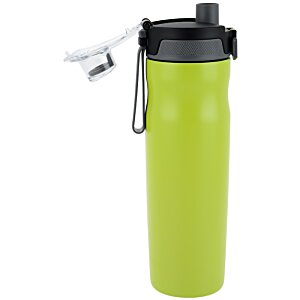 Additional Image 1 - a green water bottle with a black lid