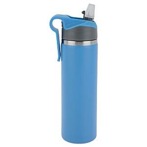 Additional Image 1 - a blue water bottle with a lid