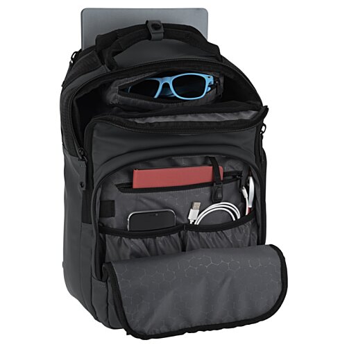 Additional Image 3 - a black backpack with a pair of sunglasses