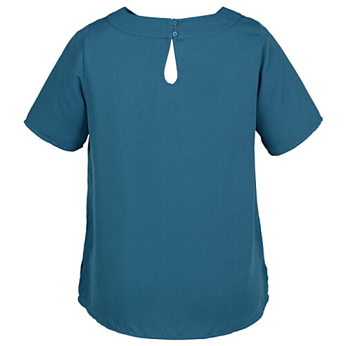 Additional Image 1 - a blue shirt with a white back