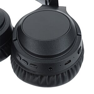 Additional Image 3 - a close up of a black headphones