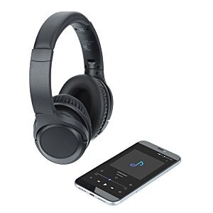 Additional Image 4 - a black headphones next to a cell phone