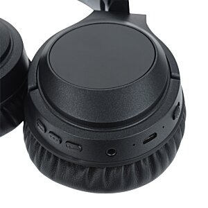 Additional Image 3 - a close up of a black headphones