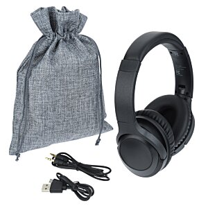 Additional Image 5 - a black headphones and a grey bag