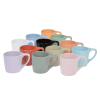 a group of colorful mugs