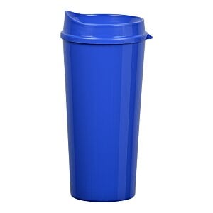 Additional Image 2 - a blue plastic cup with a lid