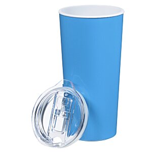 Additional Image 2 - a blue cup next to a clear object