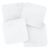 View Image 3 of 5 of White Marble 4-Piece Coaster Set