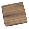 View Image 3 of 5 of Acacia Wood 4-Piece Coaster Set in Metal Stand - Square