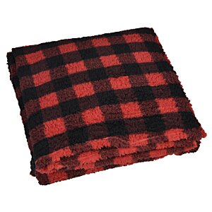 Additional Image 1 - a red and black plaid blanket